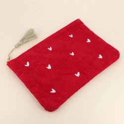 Pochette coeurs rouge Bohm...